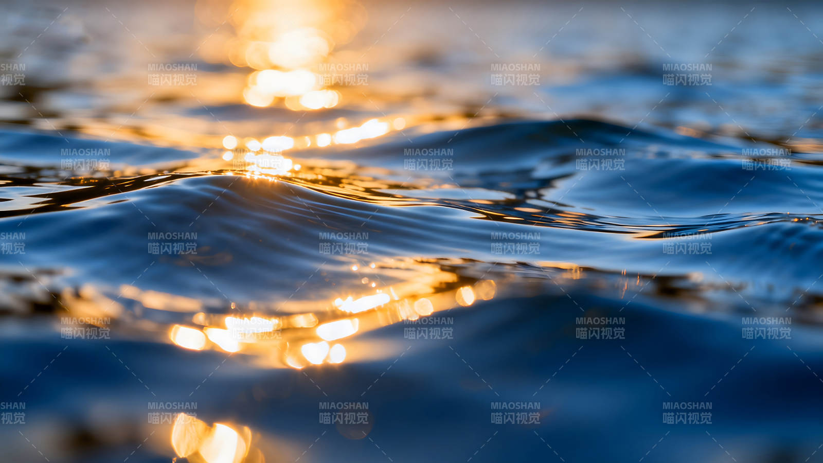 水面粼光闪耀光线绚烂景色迷人-图片