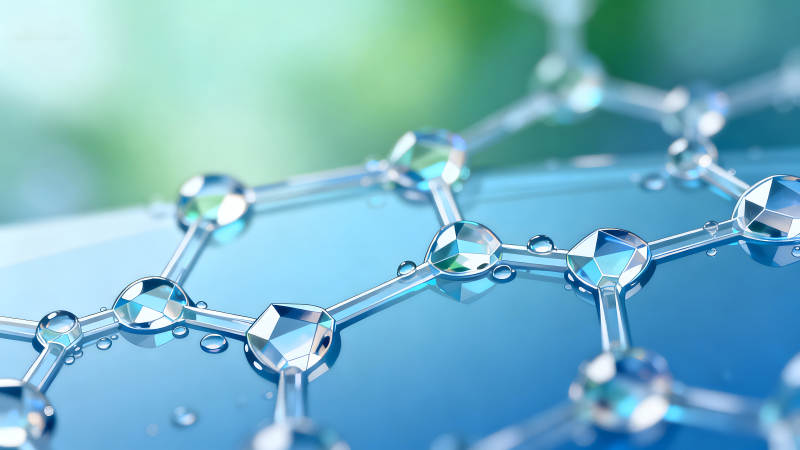 分子结构图像细节水滴折射光线-图片