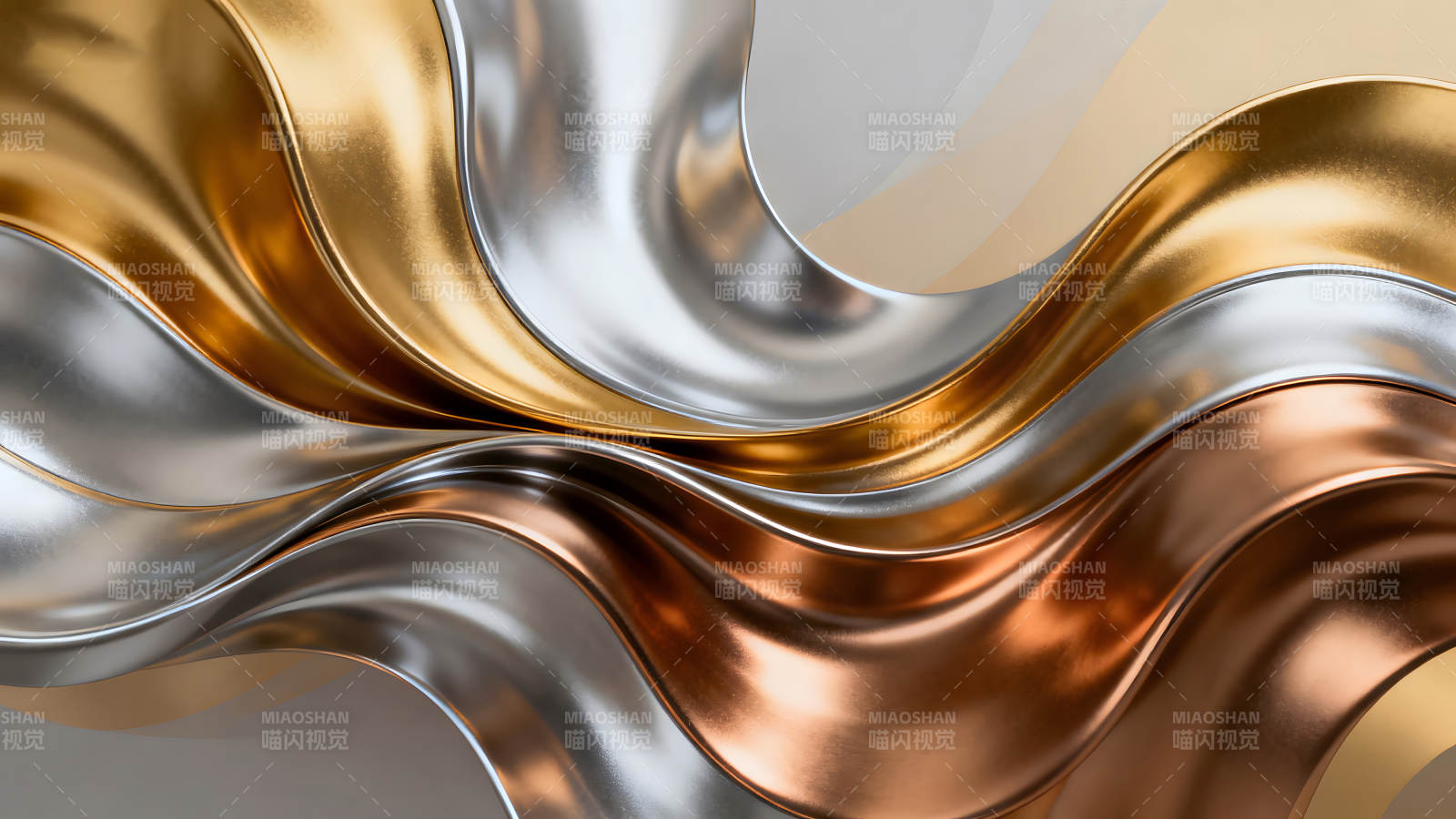 金属波浪纹理艺术设计-图片