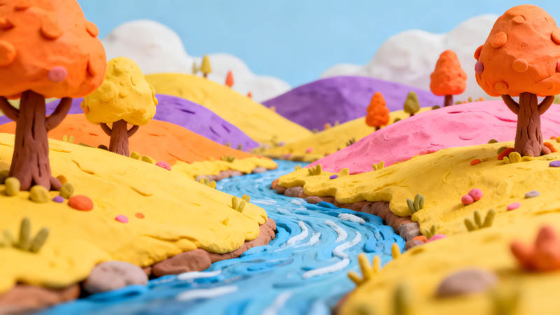 黏土制作的童話世界-圖片