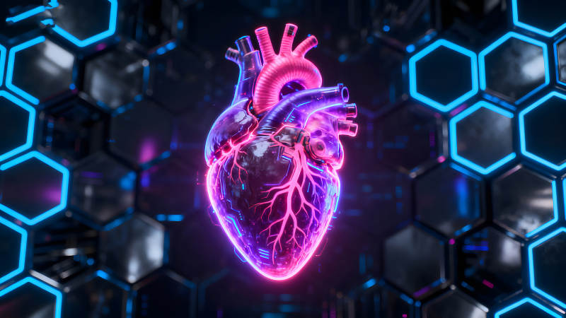科技感十足的人体心脏图片