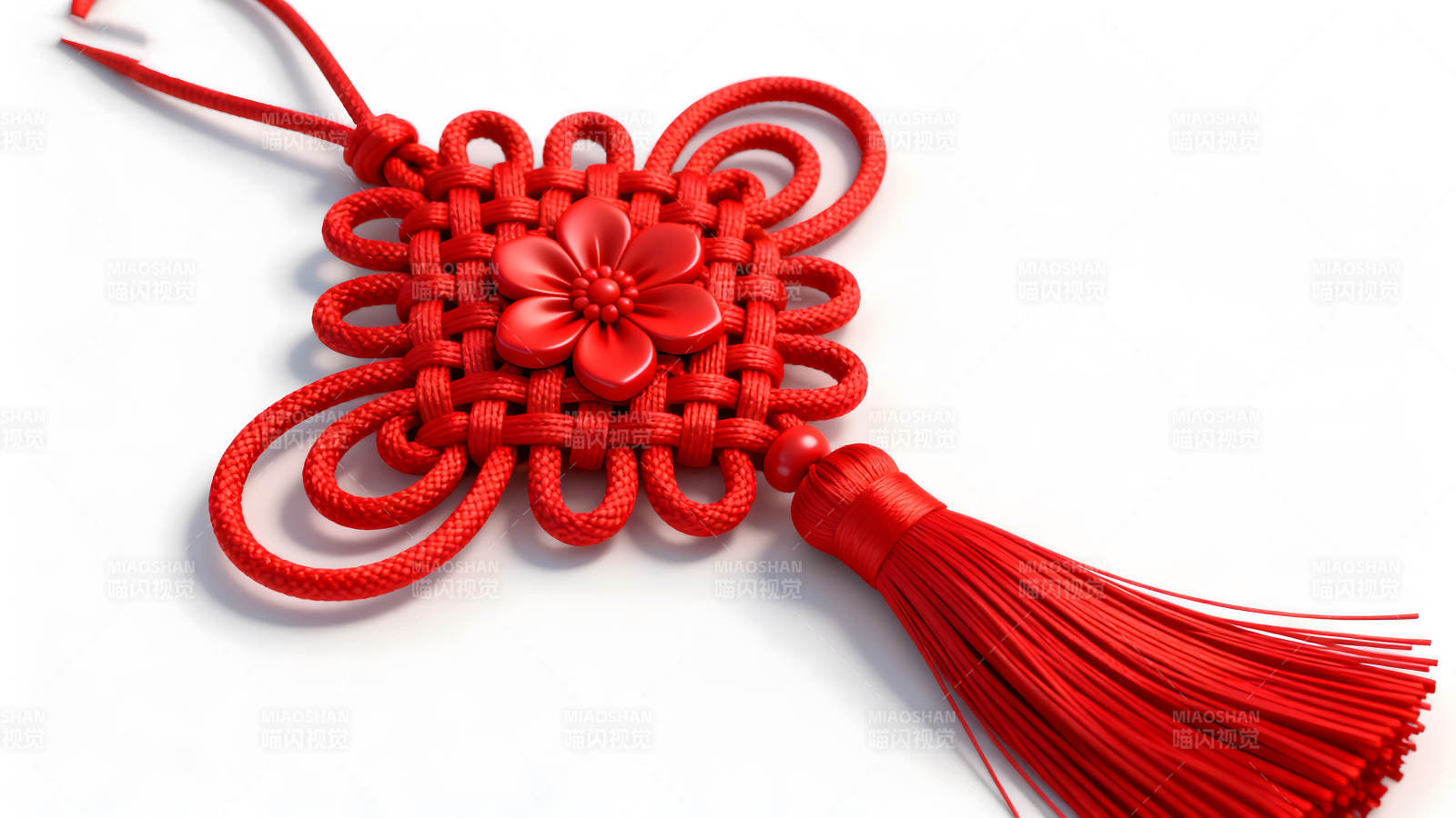 喜慶中國結紅色裝飾品-圖片
