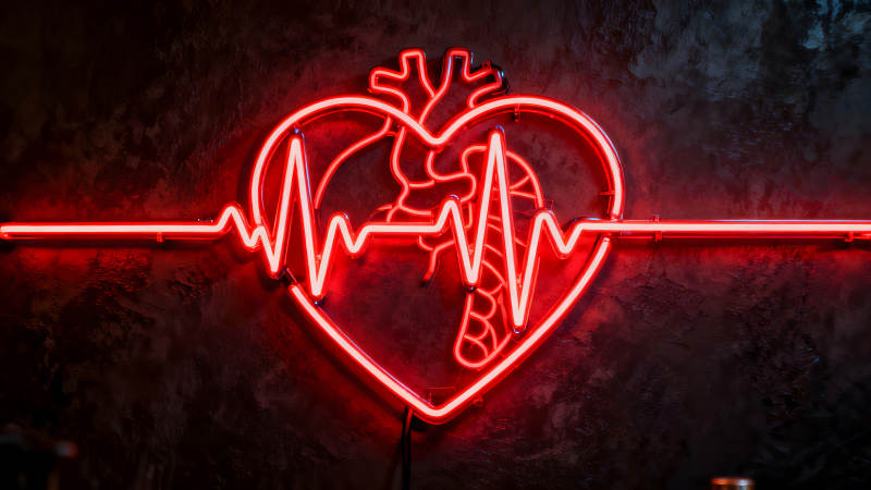 红心电脉冲霓虹灯图片