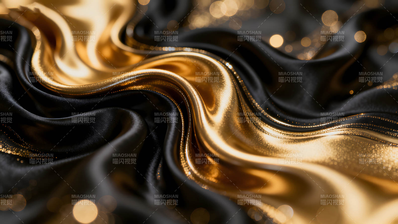 金光闪闪的丝绸质感背景-图片