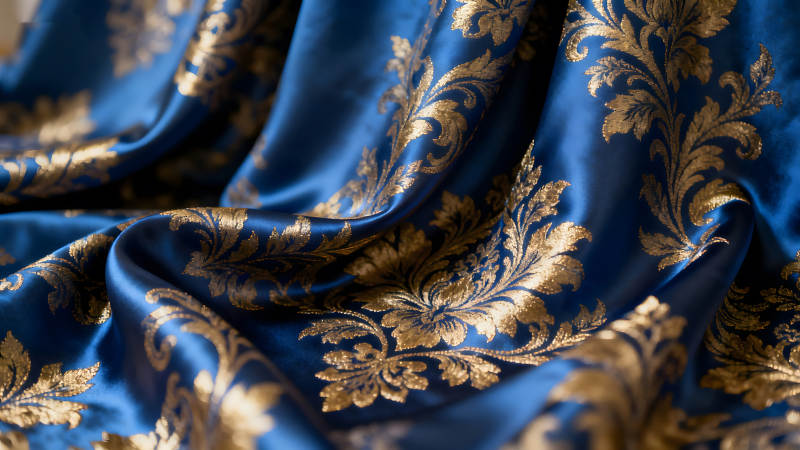 華麗絲綢金飾圖案-圖片