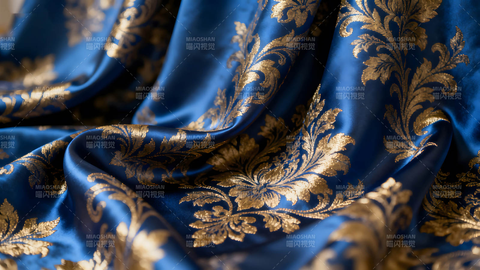 華麗絲綢金飾圖案-圖片