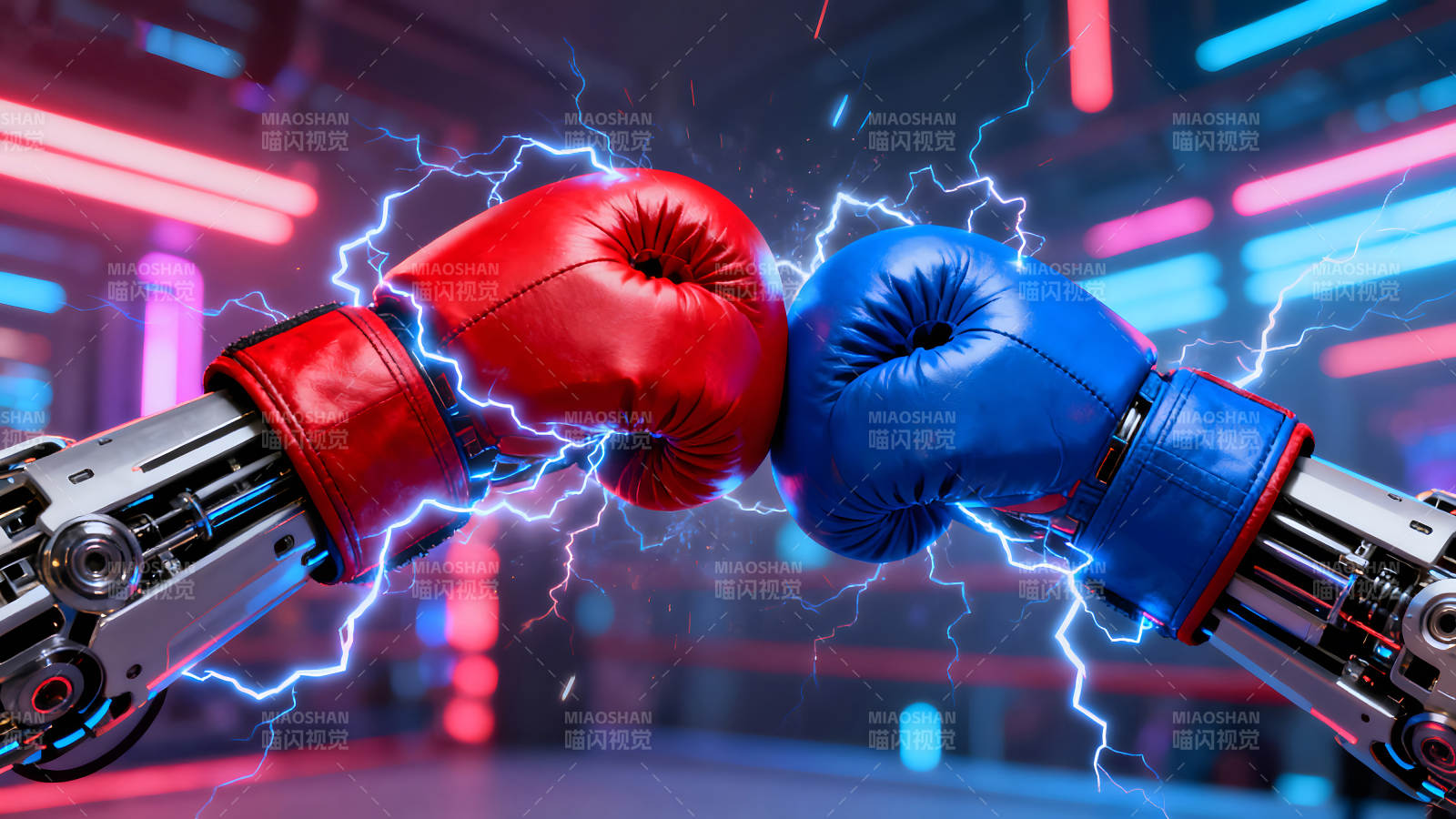 机器人拳击对决火花四溅-图片