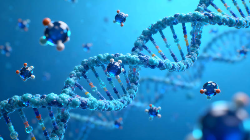 DNA分子结构图科学研究呈现-图片