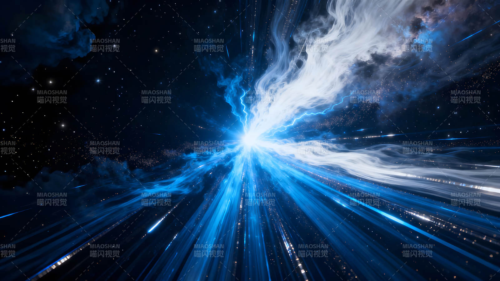 宇宙能量爆发星空奇观-图片