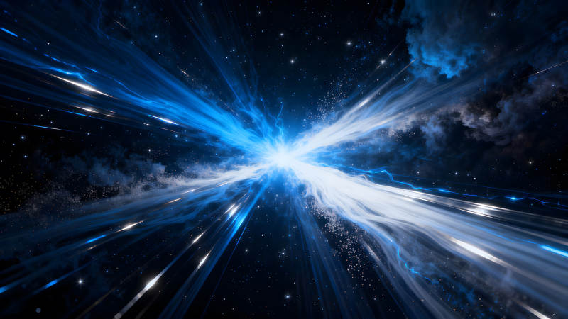 星空爆炸能量爆发的视觉盛宴-图片