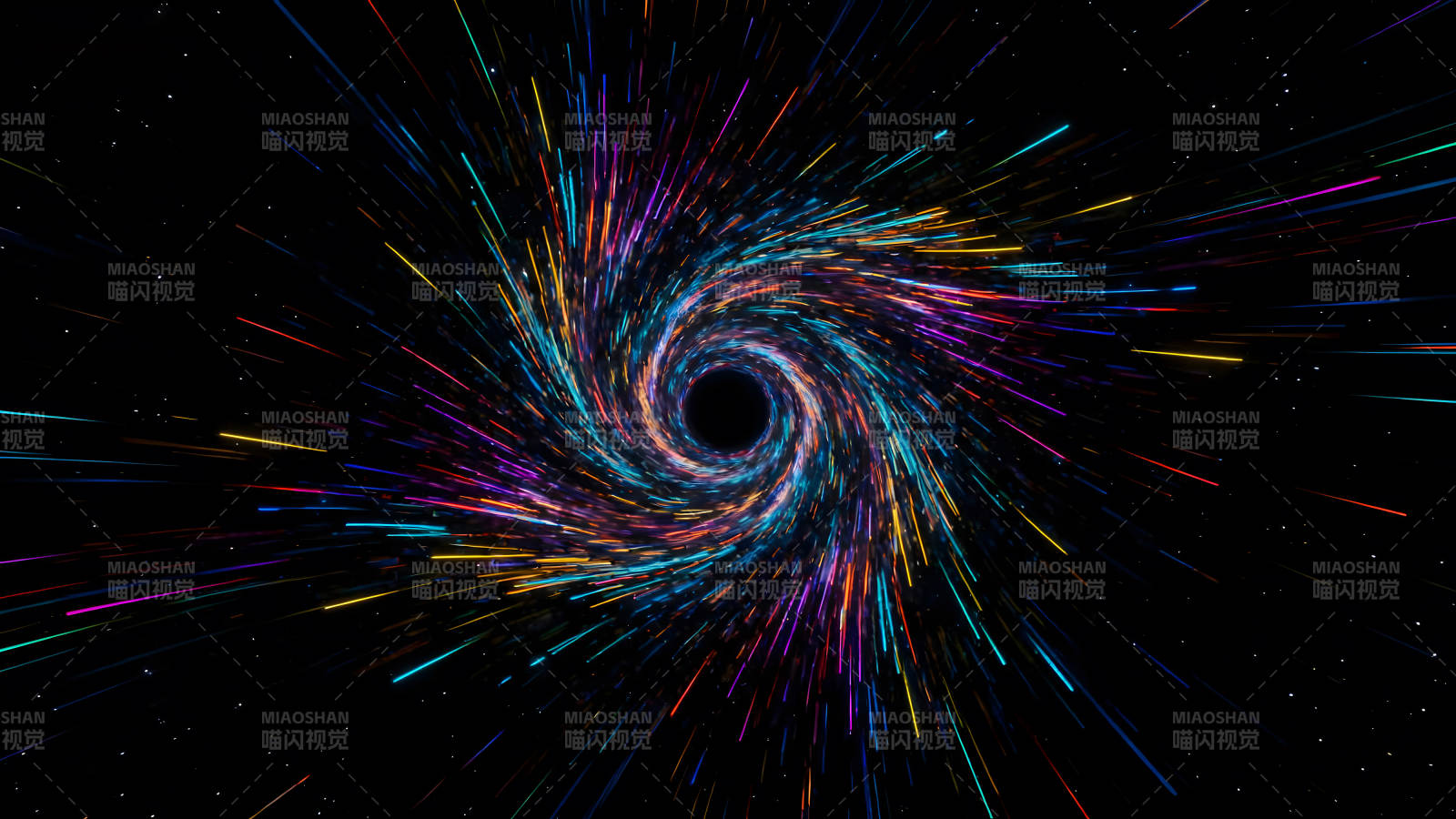 炫彩涡旋黑洞穿越时空-图片