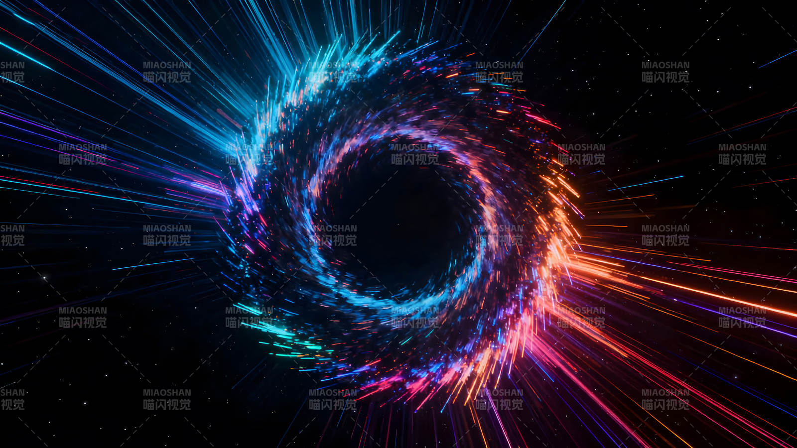 宇宙漩涡炫彩光束吞噬一切-图片