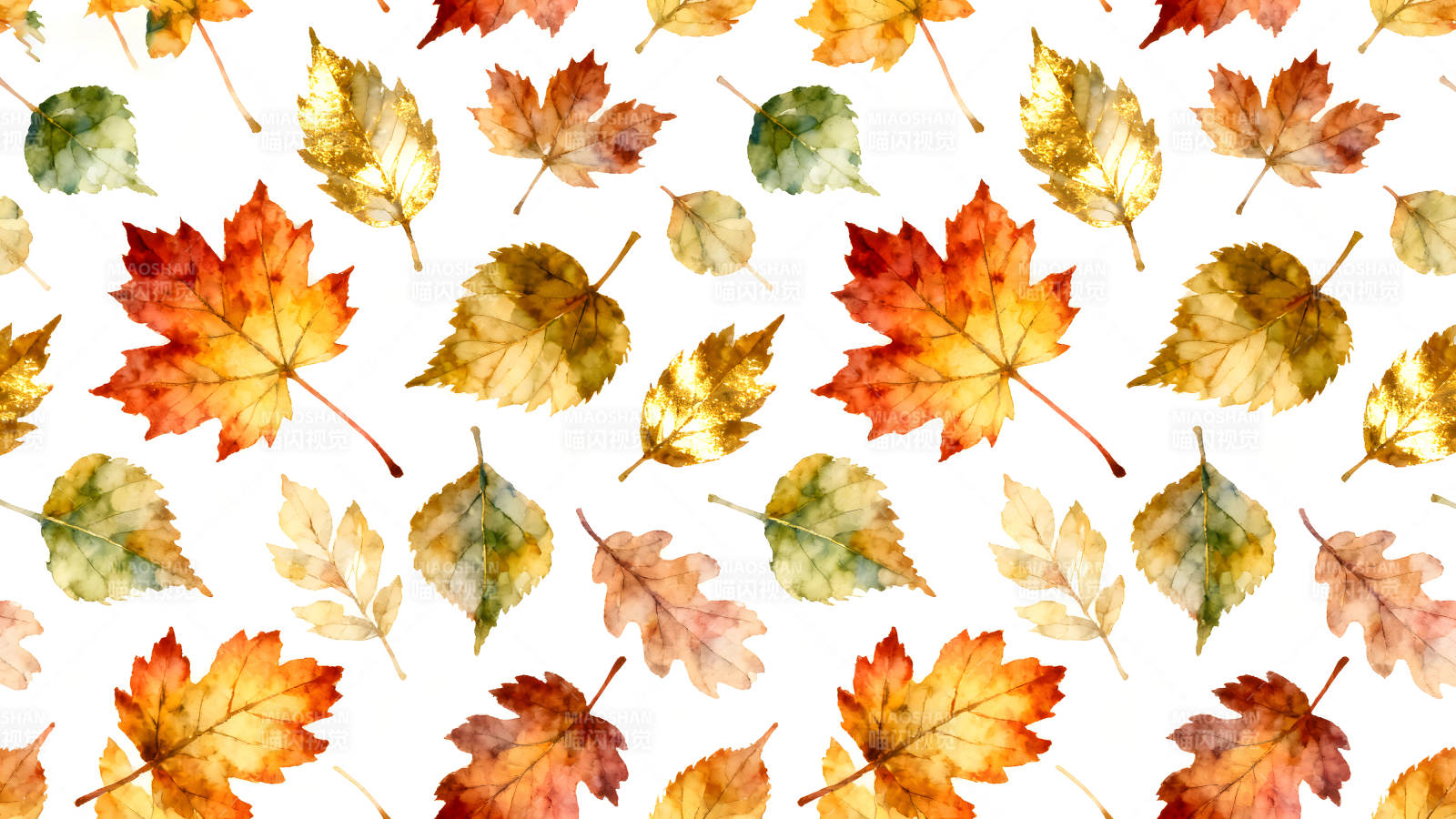 秋日落叶背景图案-图片