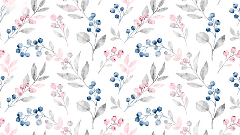 水彩花卉背景设计清新简约-图片