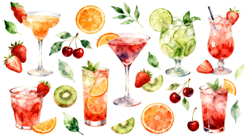 夏日水果鸡尾酒创意集合-图片