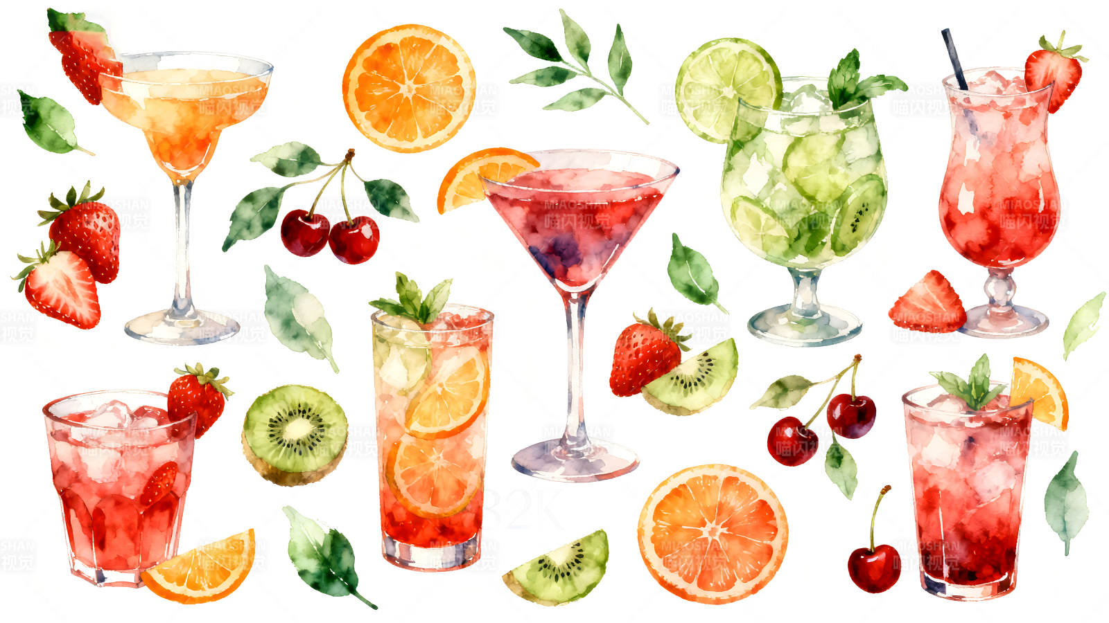 夏日水果鸡尾酒创意集合-图片