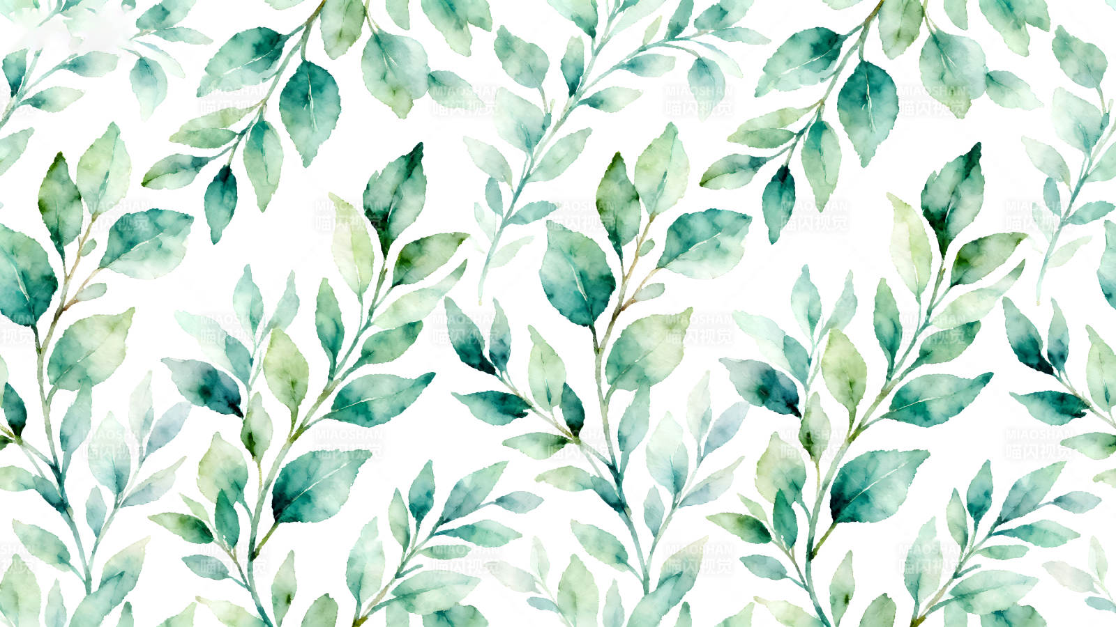水彩葉子圖案設(shè)計圖片
