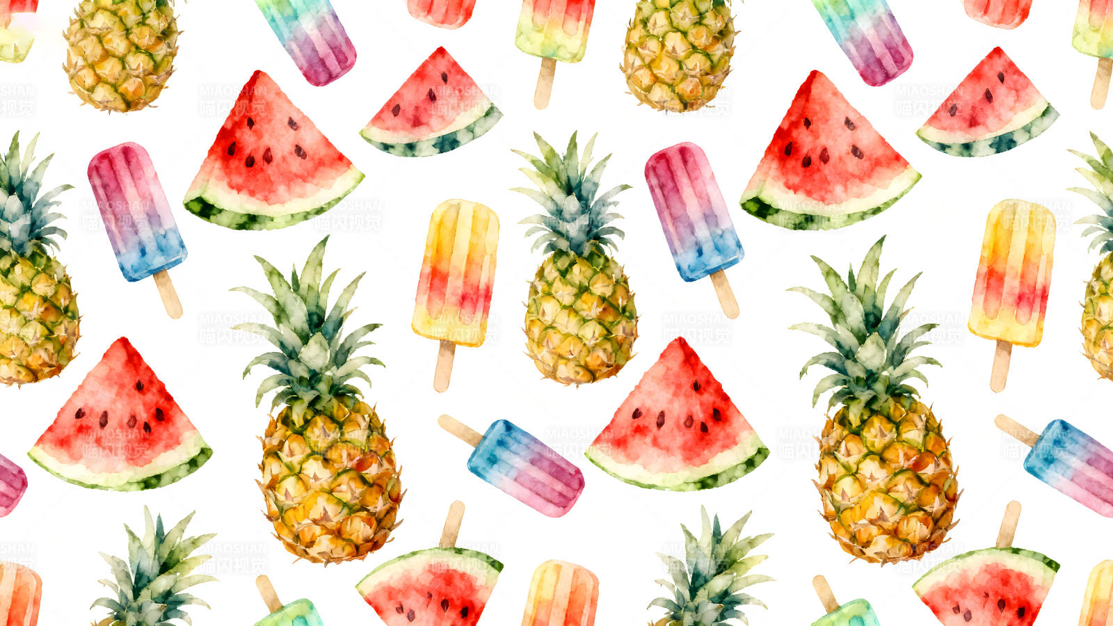 夏日水果冰品图案-图片
