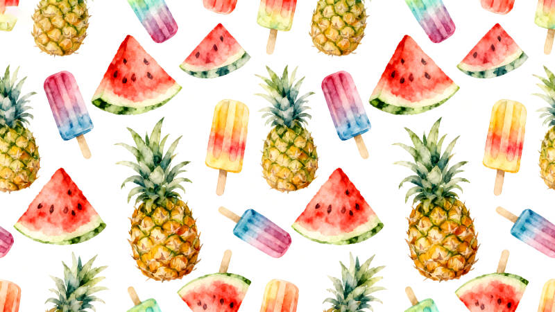 夏日水果冰品图案-图片