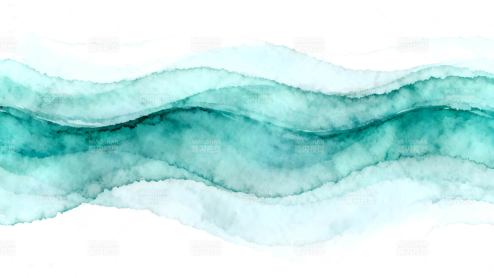 水彩波浪抽象藝術簡約風格圖片