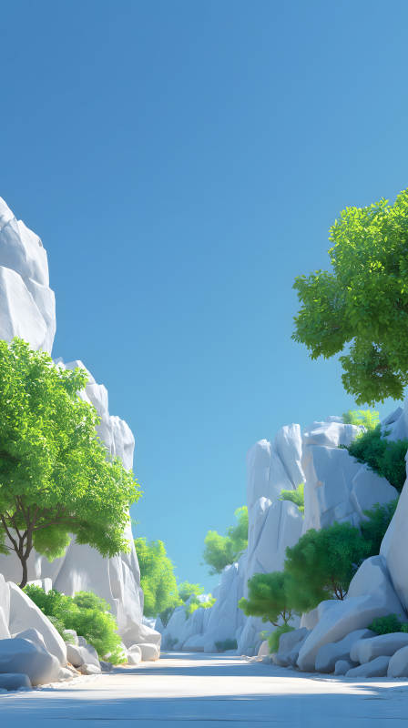 峽谷風光樹木清新-圖片