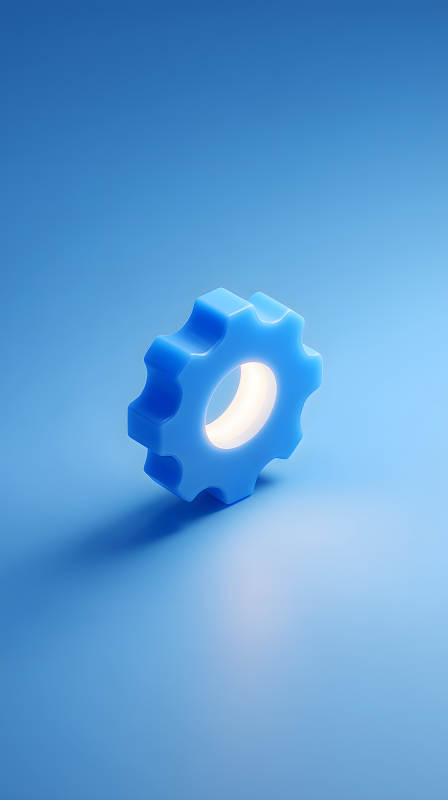 蓝色齿轮发光设置-图片