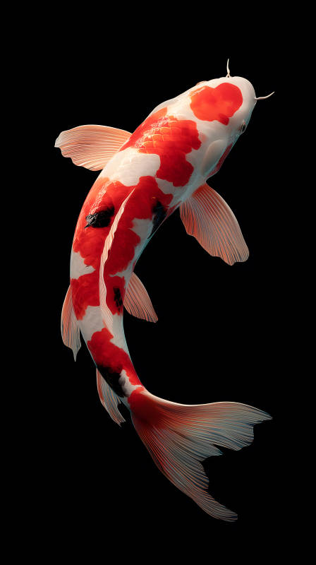 錦鯉水中遨游姿態(tài)優(yōu)美-圖片