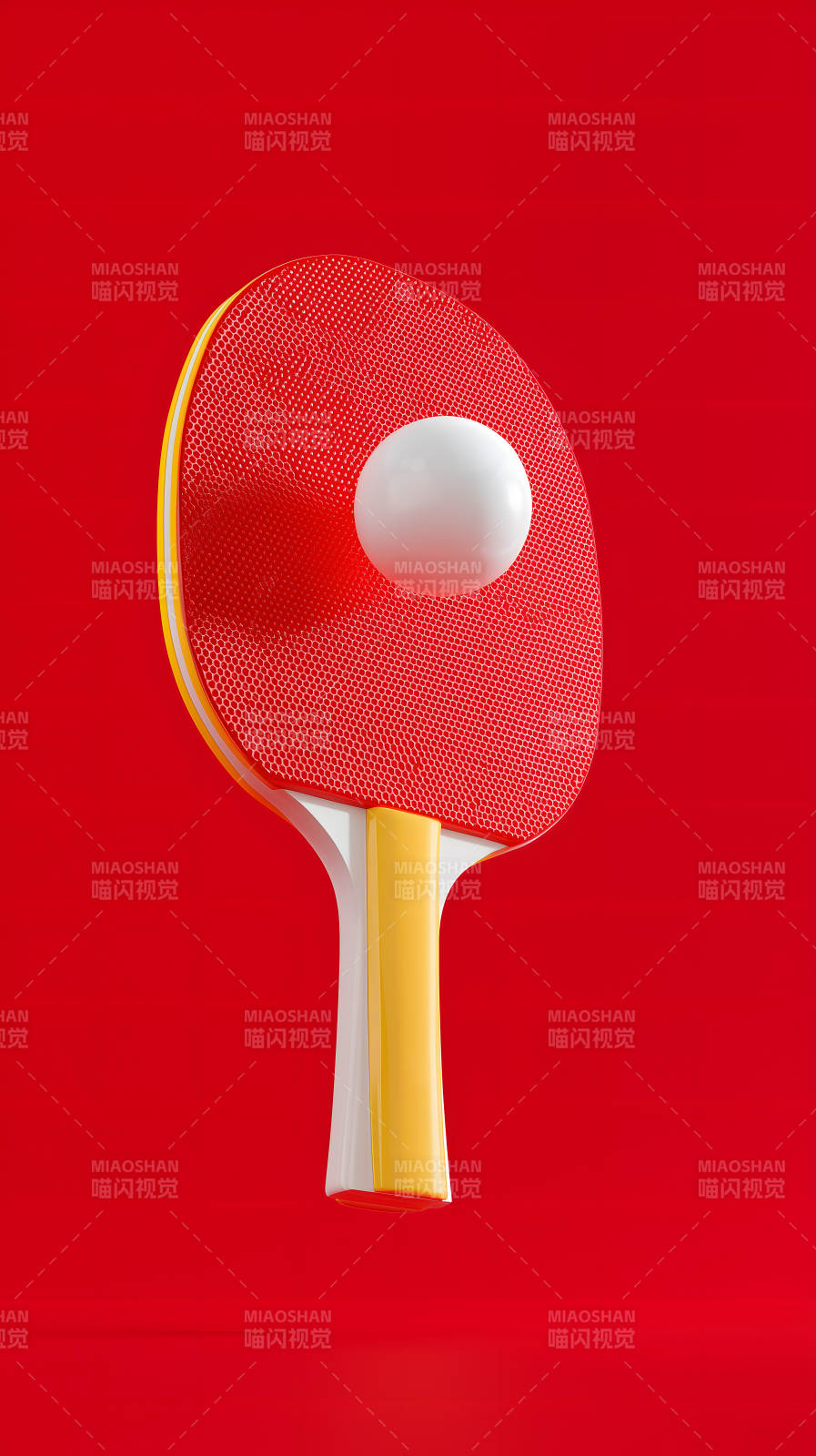 乒乓球拍懸浮特寫-圖片