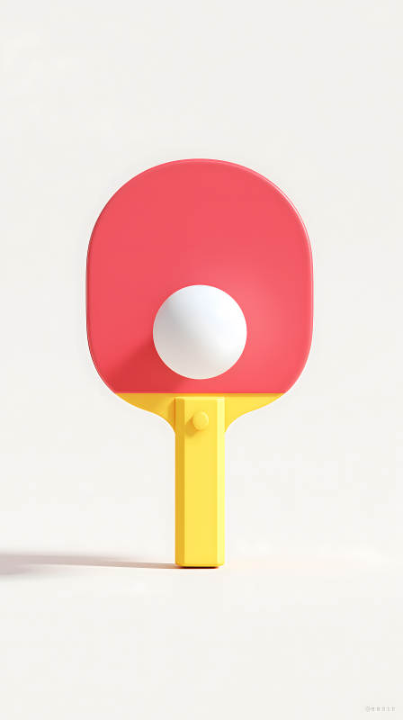 乒乓球拍的靜物-圖片