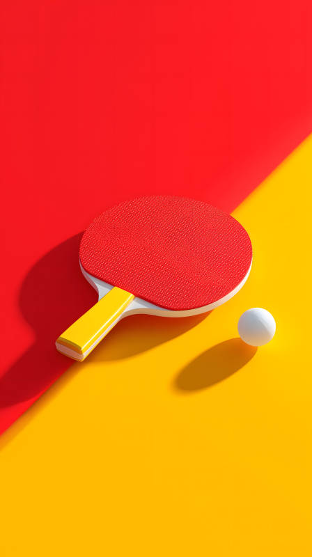 乒乓球拍與球組合-圖片