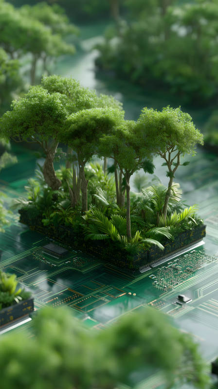 電路板上的森林-圖片