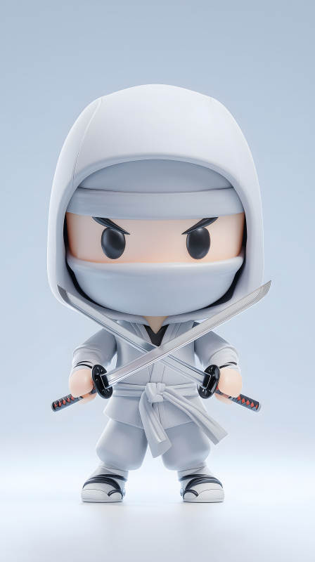 忍者玩具持刀對峙-圖片