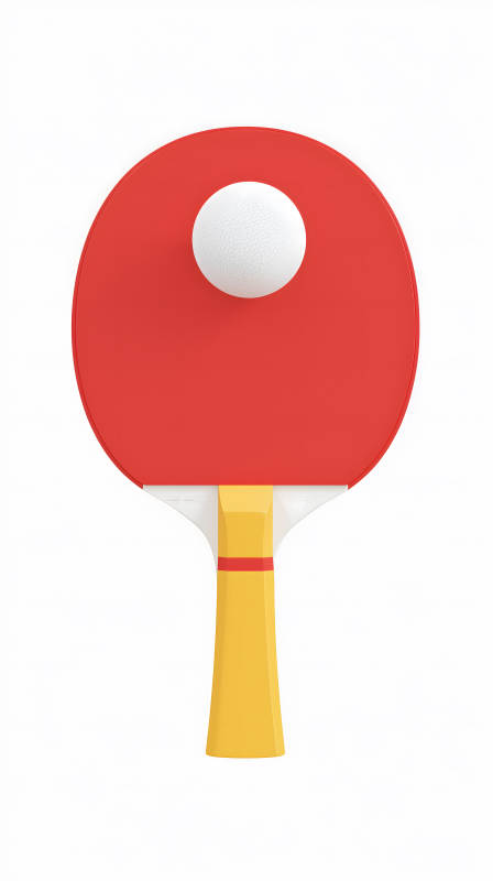 乒乓球拍與球特寫-圖片