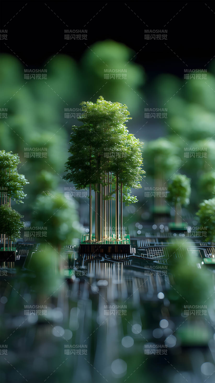 科技森林绿意盎然-图片