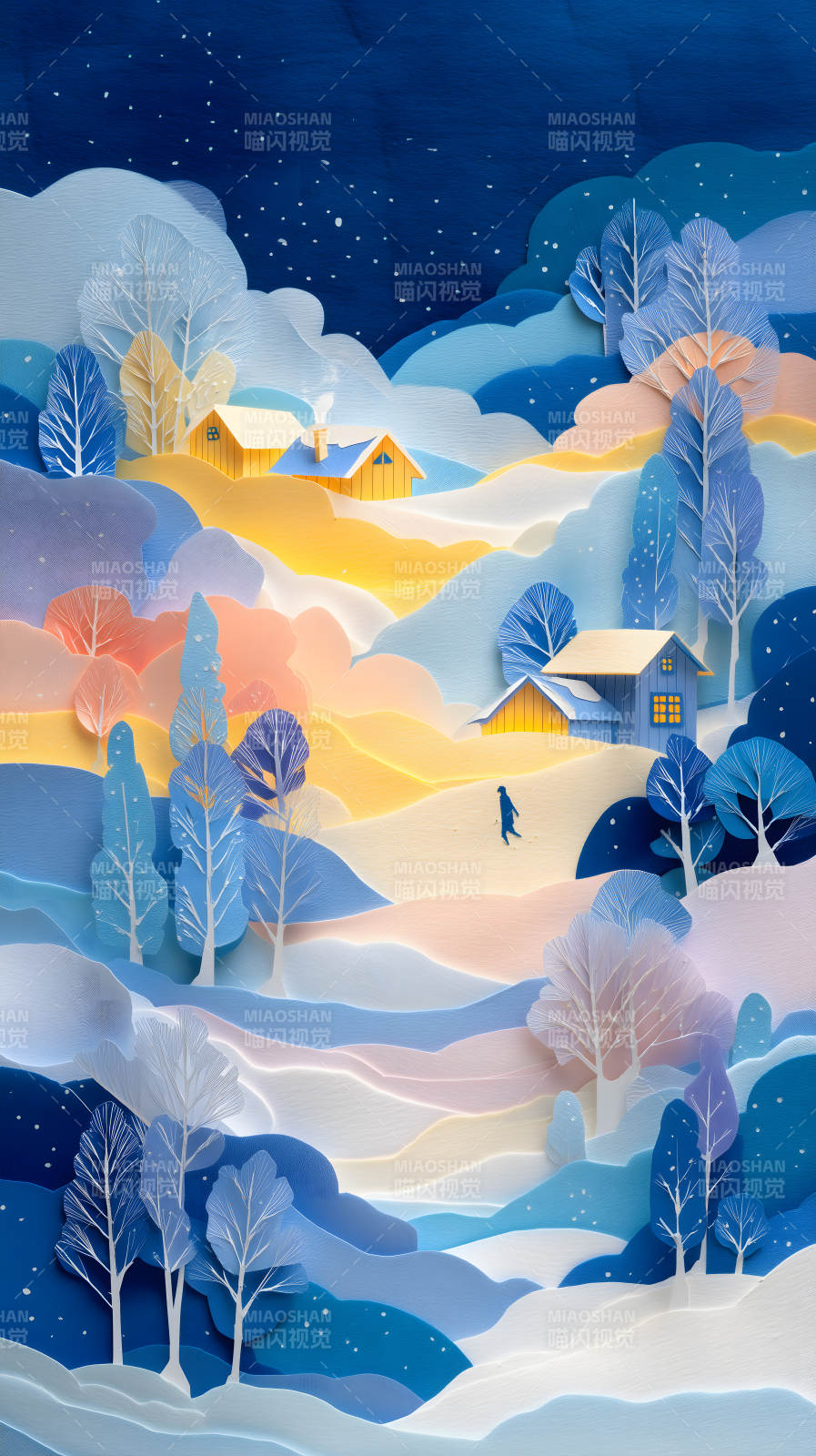 靜謐冬日風(fēng)景如畫-圖片