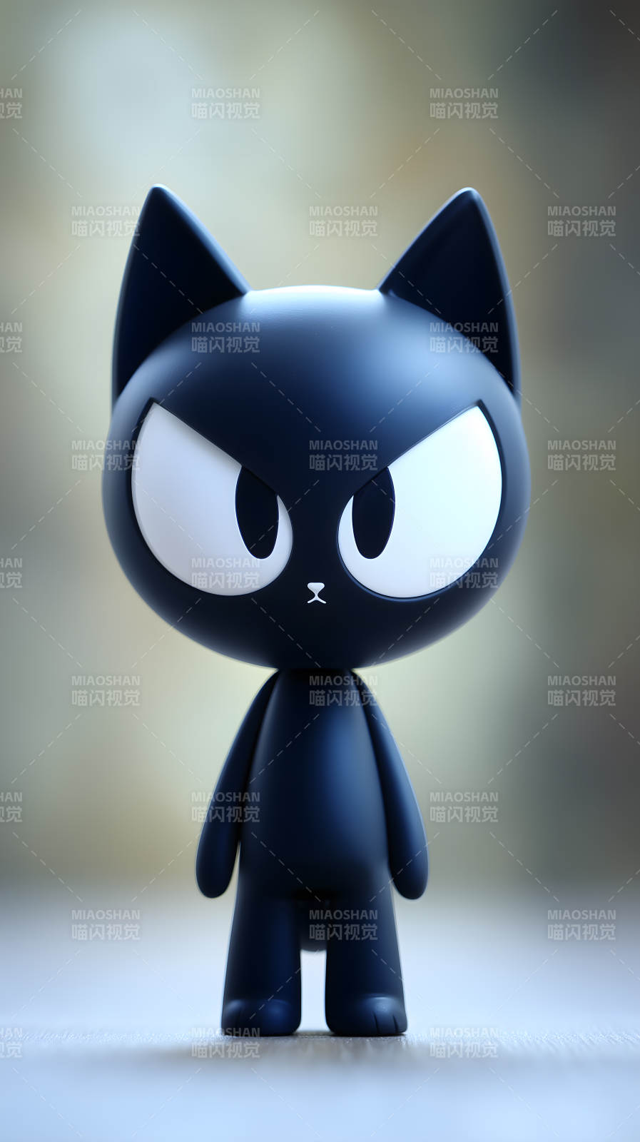 黑貓玩偶怒目而視-圖片