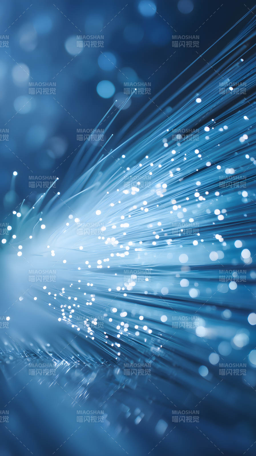 蓝色光纤闪耀图片