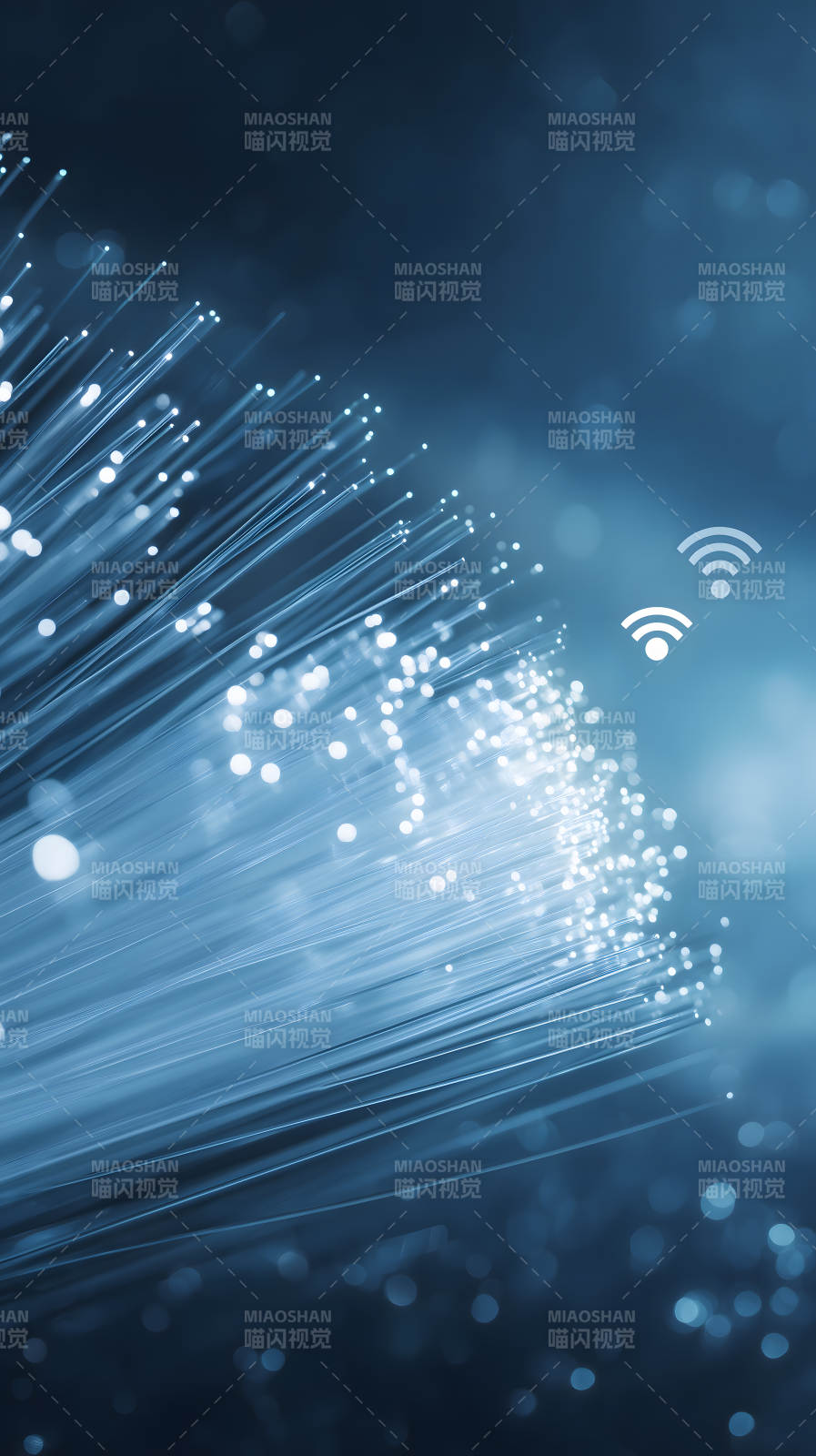 光纤连接网络无线信号图片