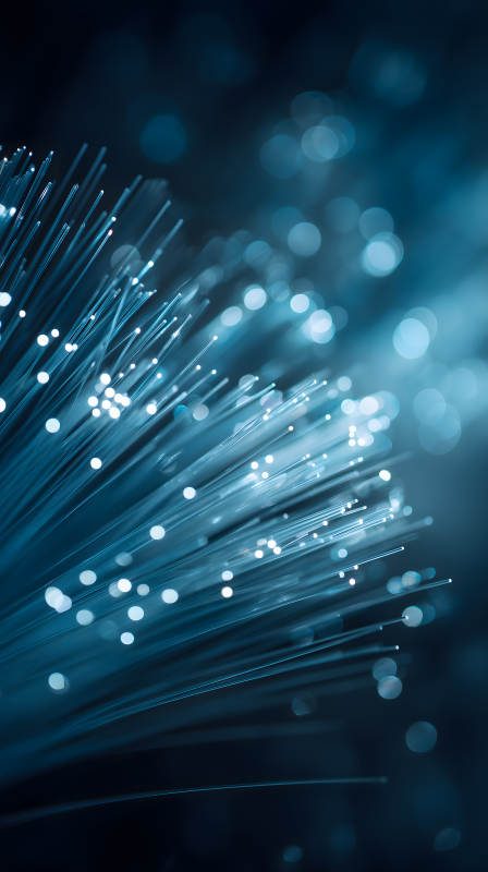 光纖特寫科技感藍(lán)調(diào)-圖片