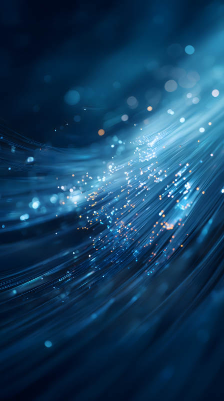 藍色光纖與光斑交織-圖片