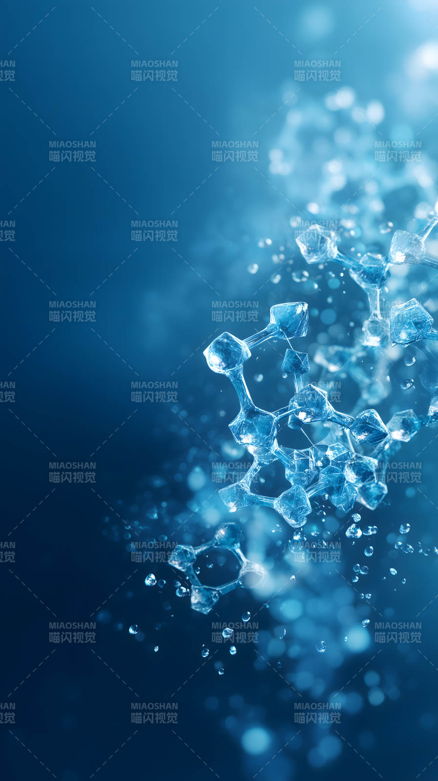 分子结构水珠特效图-图片