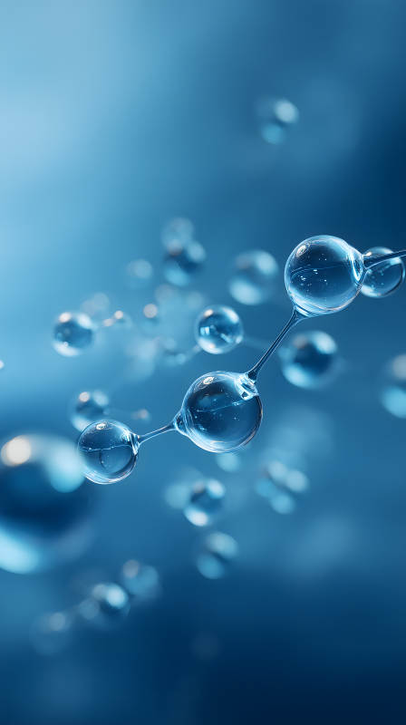 分子结构蓝色背景-图片