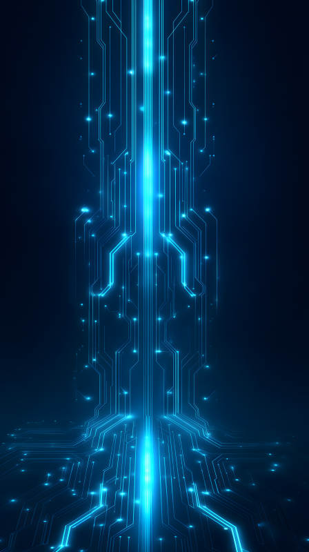 電路科技藍光背景-圖片