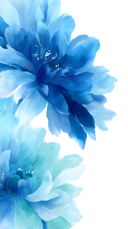 藍色花朵藝術(shù)-圖片