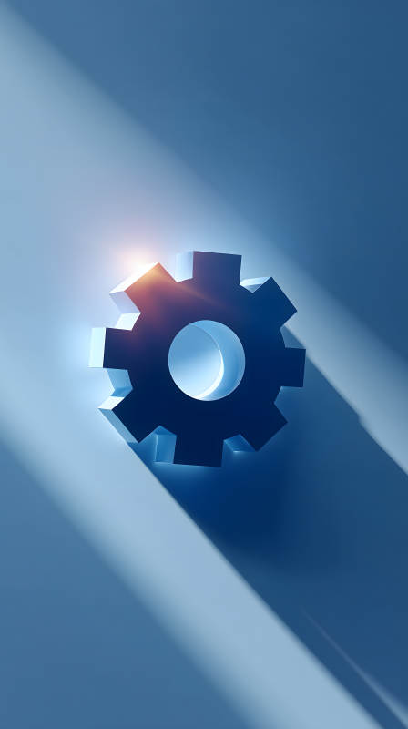 齒輪光影藍(lán)調(diào)藝術(shù)-圖片