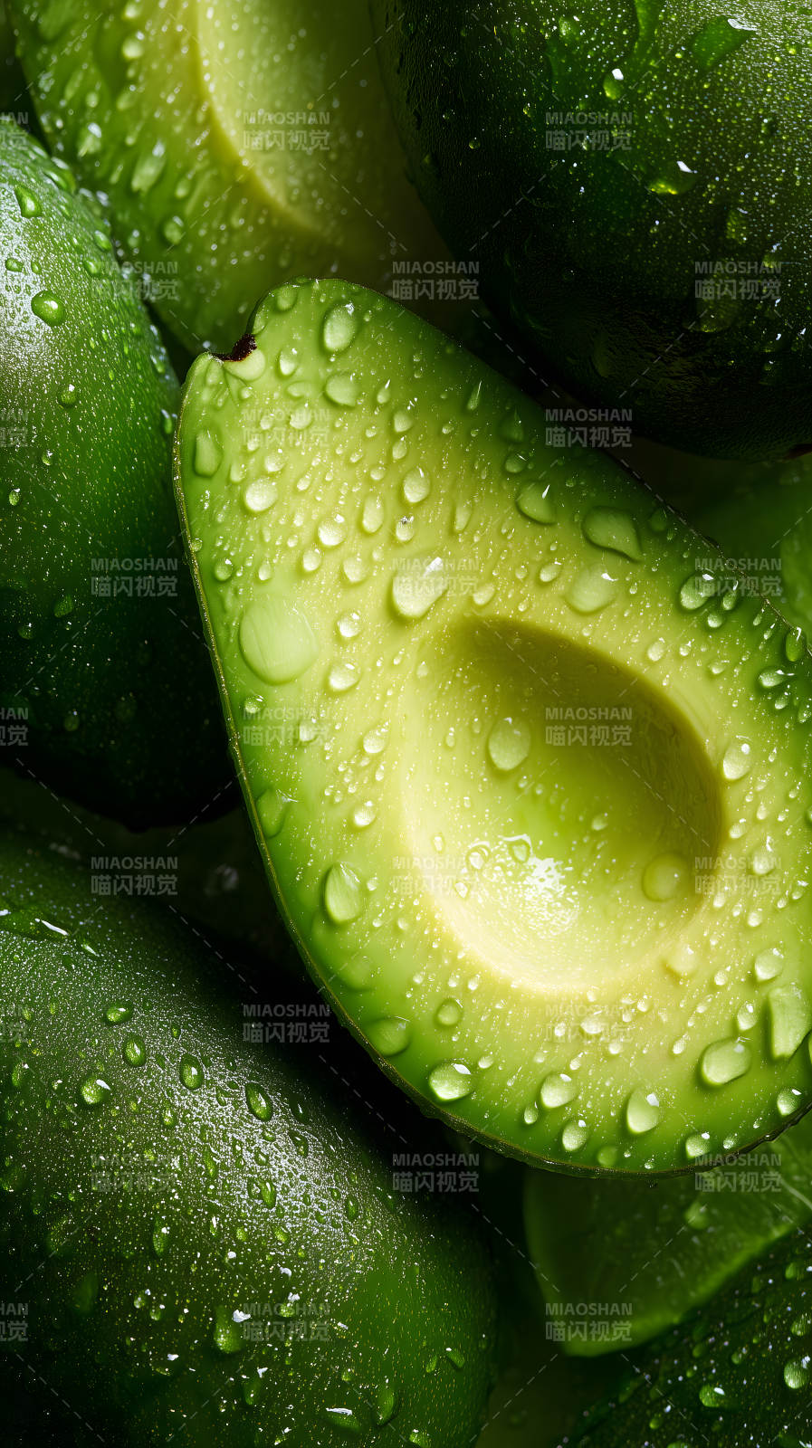 新鮮的牛油果特寫鏡頭-圖片