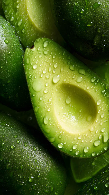 新鮮的牛油果特寫鏡頭-圖片