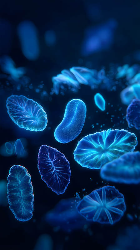 藍色細胞微觀世界-圖片