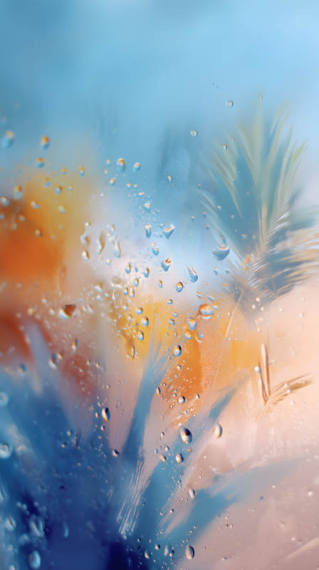 水滴與羽毛的光影-圖片