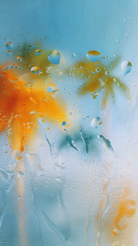 水滴上的花朵光影-圖片